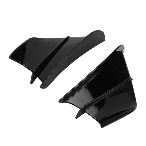 Pair Motorcycle Aerodynamic Wings Spoiler Wing Universal Replacement for Kawasaki Gloss Black