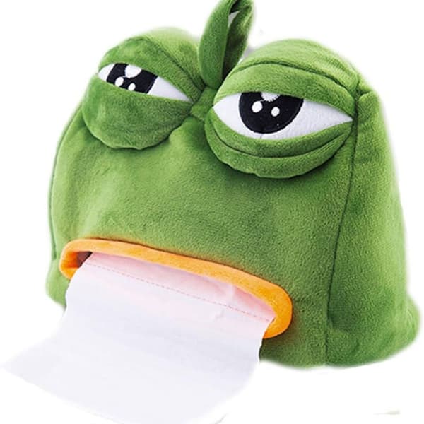 Cute Frog Plush Creative Cartoon Tissue Box Tissue Holder KLB