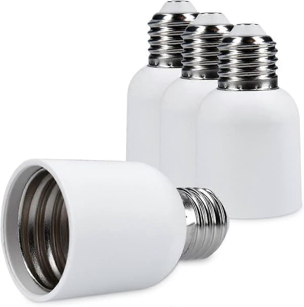 4x Sokkeladapter - E27 til E40 Sokkelomformer - E40 Base Lampeholder Adapter til LED Halogenlampe