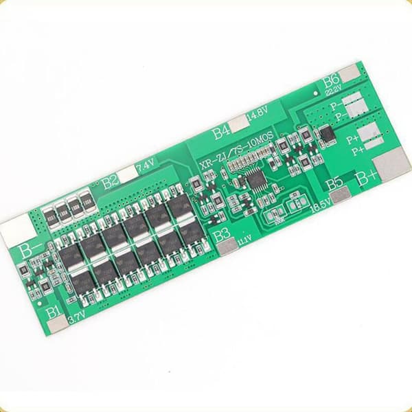 BMS 7S 24V Li-Ion 18650 Battery Pack Charging Board with Balance Equalization Function Common Port for Power Bank (30A)
