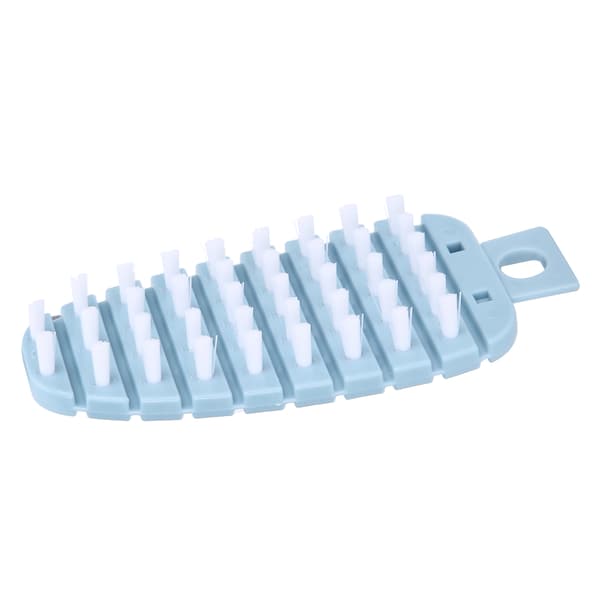 Carrot Shaped Vegetable Brush Potato Scrubber Brush Fruit Cleaner Kitchen Brush Blue
