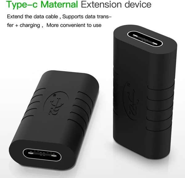 2 kpl USB C -liitin, tyyppi C naaras–naaras-sovitin, USB-C USB 3