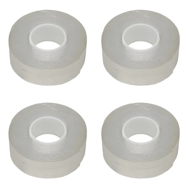 4 Rolls Double-Sided Mounting Tape 3m Long Each Cuttable Strong Ductility Reusable Transparent Double-Sided Tape for Posters[CO]