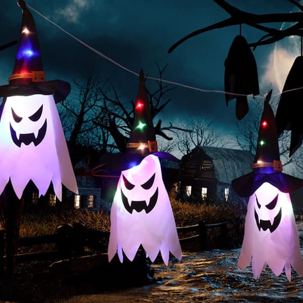 Halloween Light Decoration Hanging Flashing Witch Ghost LED String Light 3 Light Modes For Home Party C C