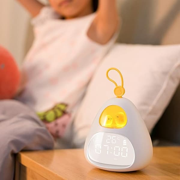 Children's Alarm Clock, Sleep Coach, Night Light, USB, DXGHC