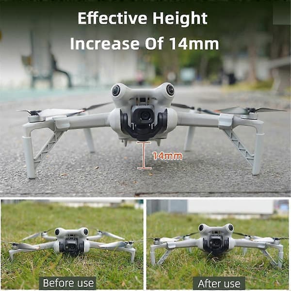 Forlængede landingsben til Mini 4 Pro Bærbar Forhøjet Højdeholder Drone Tilbehør