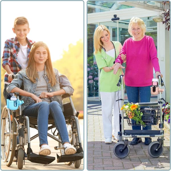 Universal Stroller Cup Holder, Adjustable Drink Holder with Phone Holder