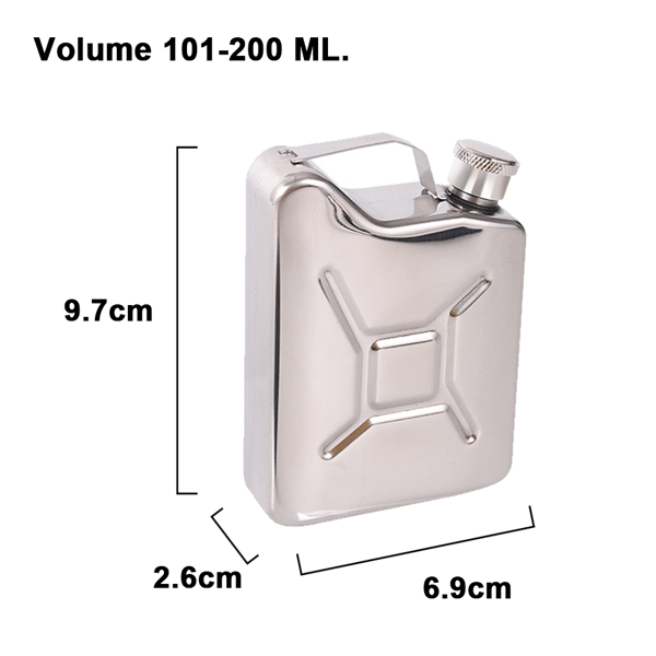 Stainless Steel Hip Flask with Leak-Proof, Unbreakable, Creative Design for Camping, Picnic, Outdoor Use, Silver