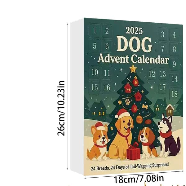 Surprise box, Christmas tree decorations, acrylic pendant - animals with hats, 2D, 24 pieces