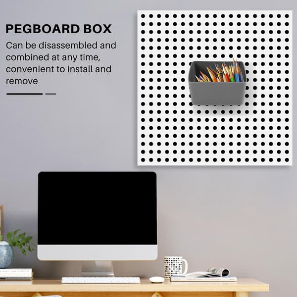10 stk. Pegboard-bokser, Pegboard-boksesett, Pegboard-kurvoppbevaring, Pegboard-tilbehør