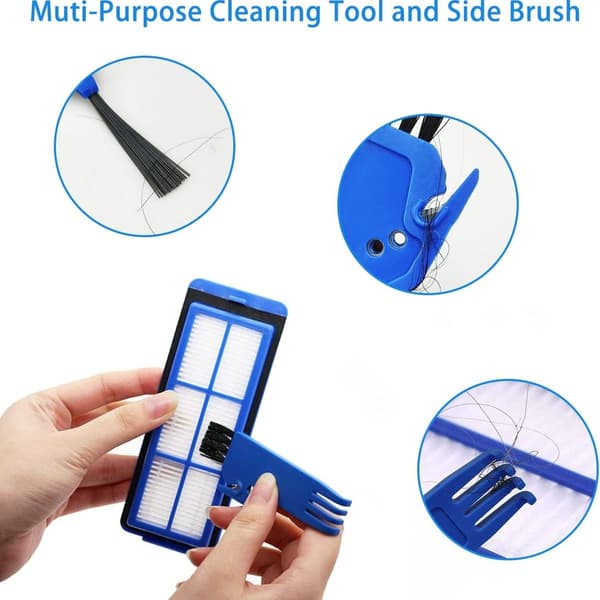 Replacement Kit for Eufy RoboVac 11S, 30, 15: 4 Side Brushes, Cleaning Tool