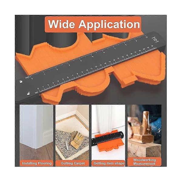 10 inch Super Gauge Form and Contour Tool, Contour Gauge with Lock, Measuring Tool Shape Duplication