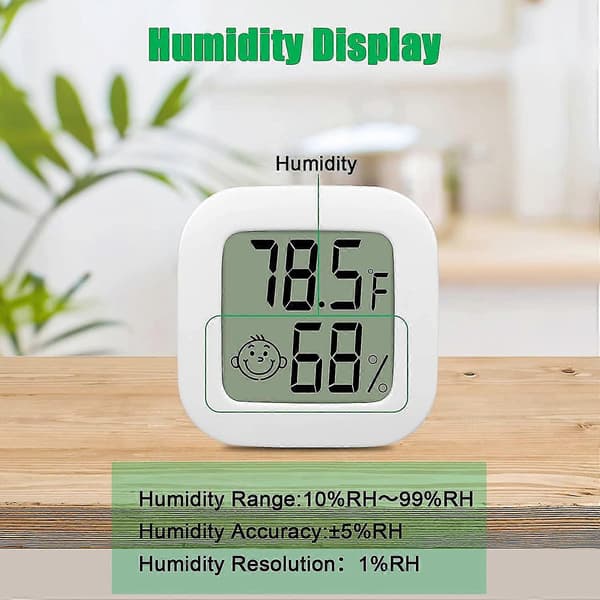 5 stk Bærbar Mini LCD Termometer Innendørs Hygrometer Temperatur Fuktighet