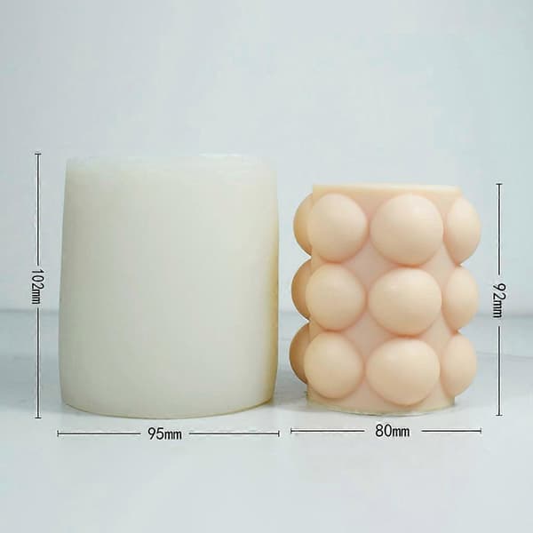 3D Lysform Harpiks Støbeforme DIY Håndværksform Cylinder Lysform