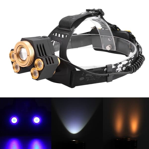 USB Charging, 5 LED Headlamp, Portable Outdoor Headlamp KLB