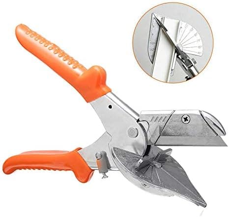Precision Miter Shears Adjustable 45 to 135 Degree Angle Cutter for Soft Materials Orange