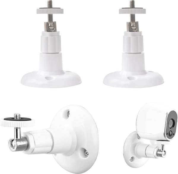 Security Camera Mount, 3-Pack White, 360° Rotation, Adjustable Ceiling and Wall Mount, Indoor/Outdoor