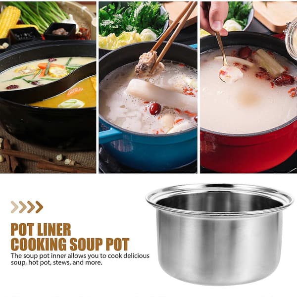 Pot Insert Cooking Pot Insert Stainless Steel Hot Pots Insert Replacement Cookware Insert