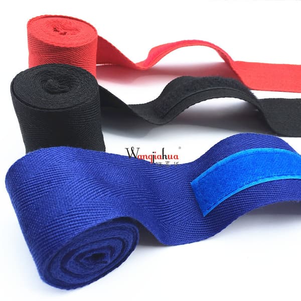 Bomulls 2,5 m boxningsbandage handrem fighting handrem Muay Thai Sanda handrem handskydd Vit White