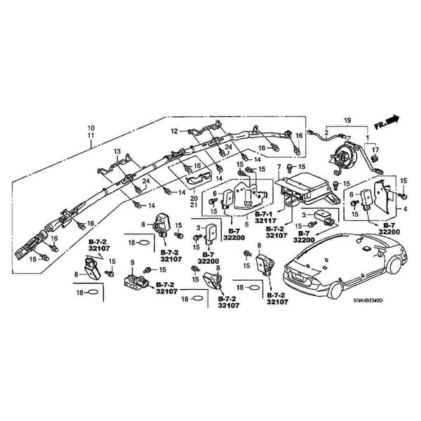 77930--C32 Bil Frontal Kollisionssensor til 2006-2011 77930SNAC32 Sensor 77930--C320-M1