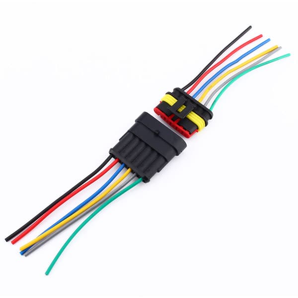 Vandtæt 6-polet bilkabel elektrisk stik