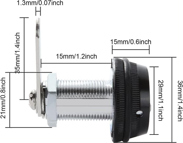 4-pak kombinationskamlås 1-1/8 tommer cylindrisk kombination C