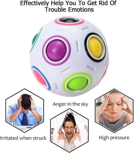 Rainbow Ball Fidget Ball Puzzle Ball Magic Cube Toy Stress Reliever Game