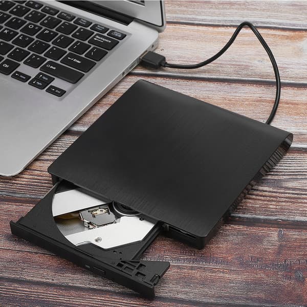 USB3.0 External Mobile Optical Drive DVD RW Burner Brushed Laptop Accessory for 8X / DVD ROM