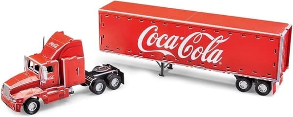 3D-palapeli Coca-Cola -kuorma-auto LED-valoilla