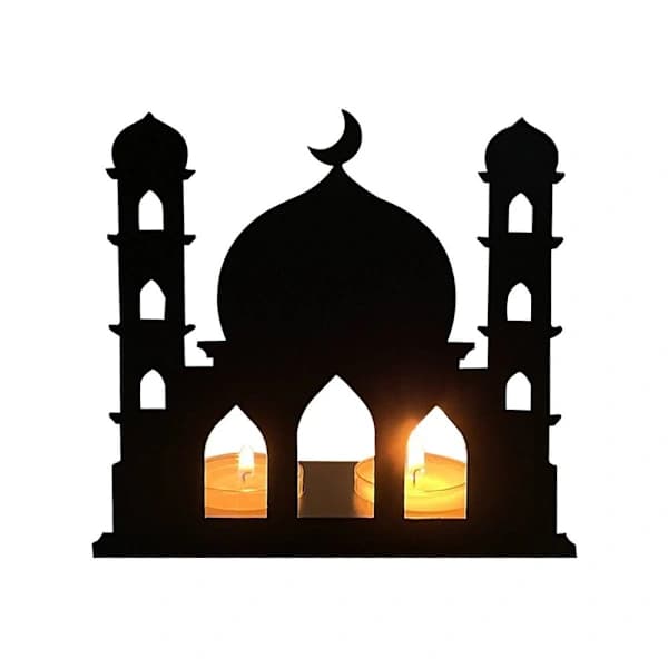 Eid Craft Castle Candlestick Ramadan Mubarak Lamp Decoration