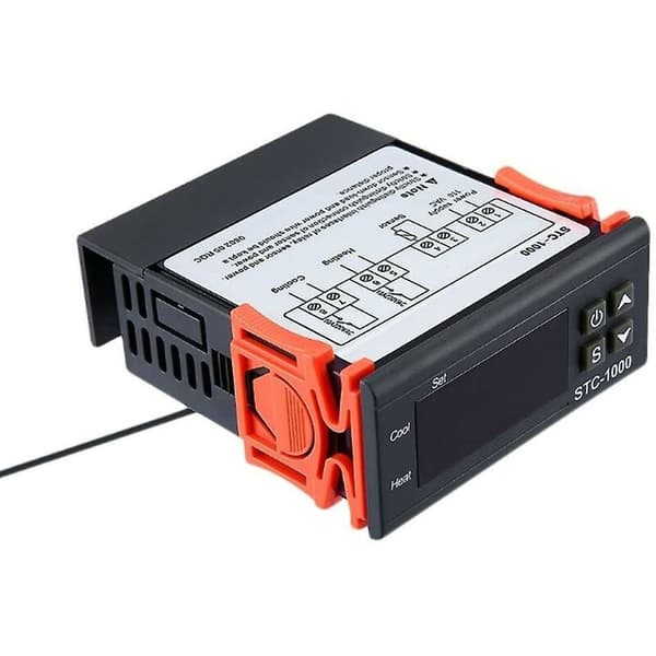 STC-1000 220V Universal Termostat Temperaturregulator Kalibrering Fahrenheit & Celsius Display + Sensorprobe