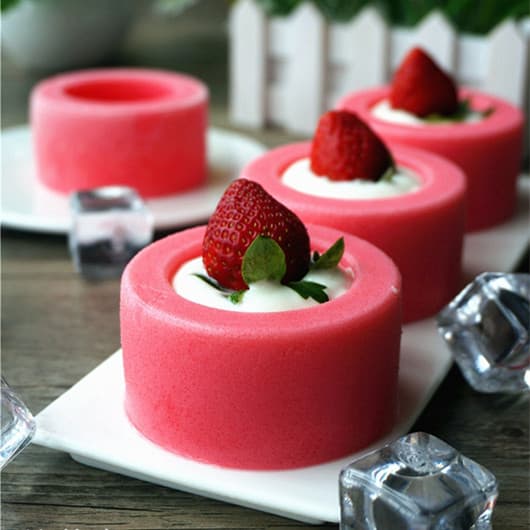 6 st silikonformar för pudding, påsk, ljus, mousse och tårta
