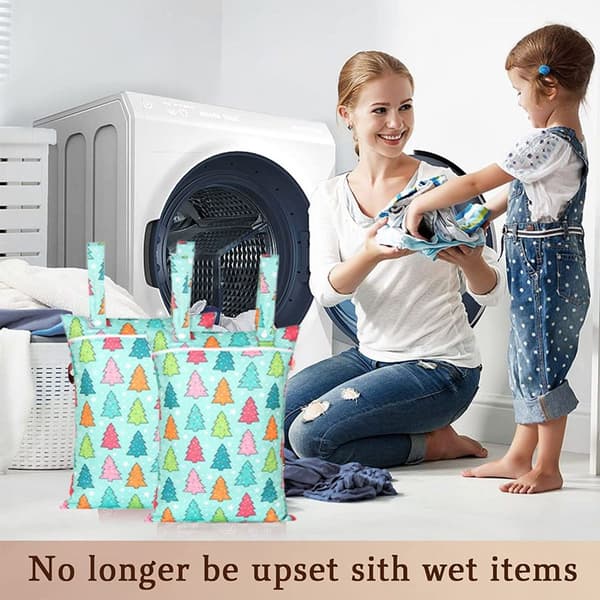 Waterproof and Dustproof Double Handle with Christmas Print Style4 KLB