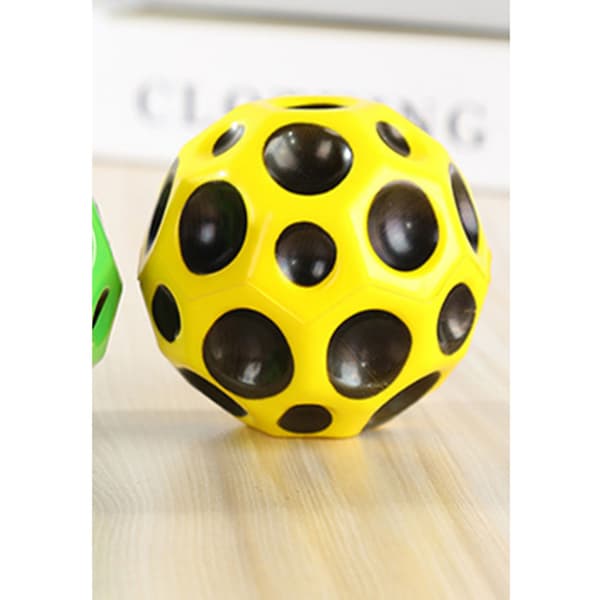 Elastic Bouncing Space Ball Parent Child Interactive Hand Eye Coordination Sports Training Bouncing Foam Ball 66mm Yellow