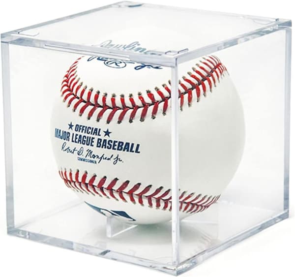 Transparent Display Case for Mounting Baseball, Golf, Tennis - Acrylic