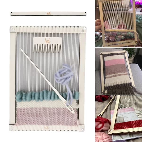 Stor vävram DIY trävävstolar Set Multi Craft vävvävstolar för barn/vuxna/nybörjare Vävstol Kit Loom Kit