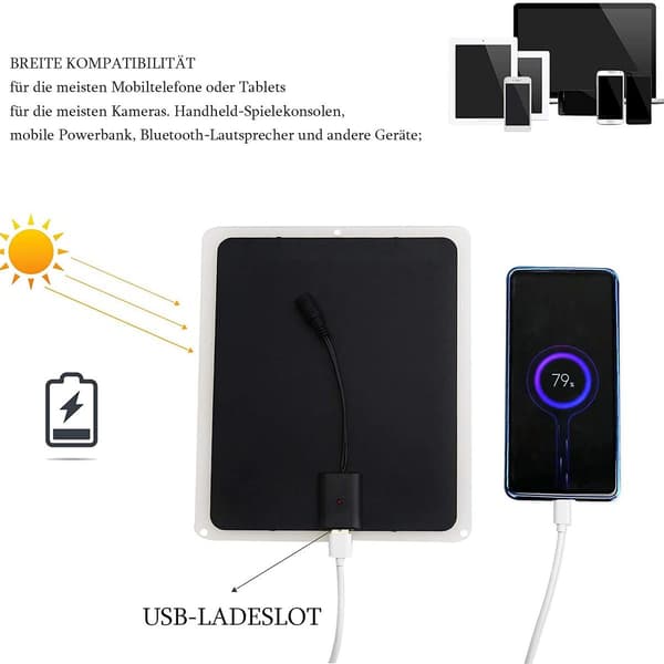 Solcellelader - 20W
