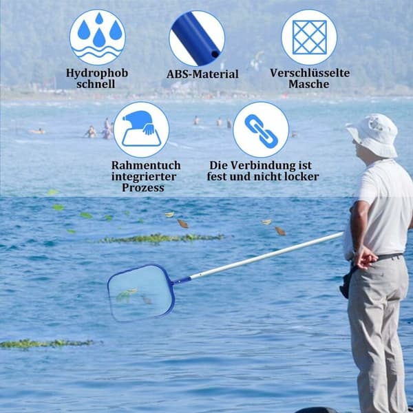 Finmasket poolnet - til rengøring af Triomphe-poolen - uden stang