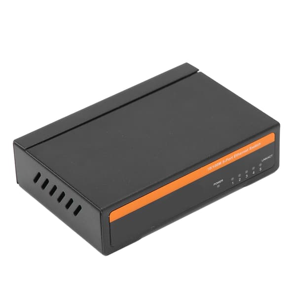 5-ports Ethernet Fiber Switch 100M TBCS4005E Plug Play Stabil Robust Computernetværksswitch 100-240V (US-stik)