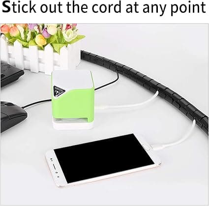 Sort og grå, kabelbeskytter 2-pak, fleksibelt sortiment 2x3M PE-kabel