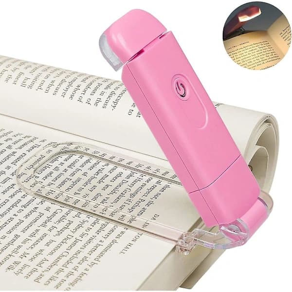 Boklampe med klemme, USB-oppladbar leselampe for sengen, 2 lysmoduser