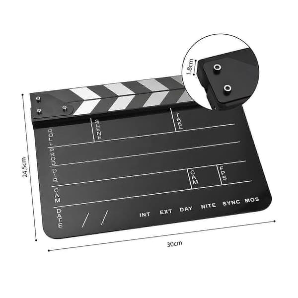 Akrylfilmklapper med tørr slettbar skifer