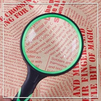 Magnifying Glass, 10x Handheld Reading Glass 75mm Magnifier