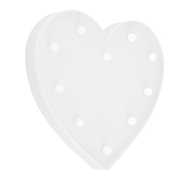 Heart-shaped night light, LED, cute, battery-powered, warm KLB