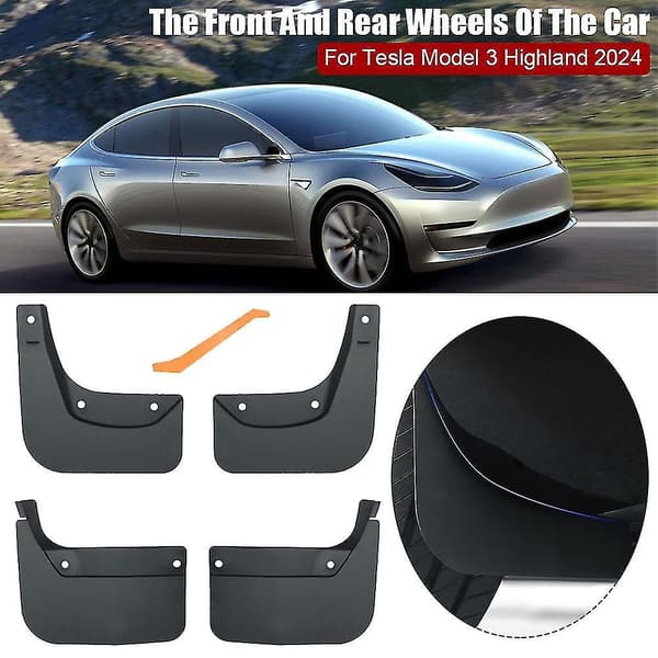 Stænklapper til Model 3 Highland 2024, for og bag