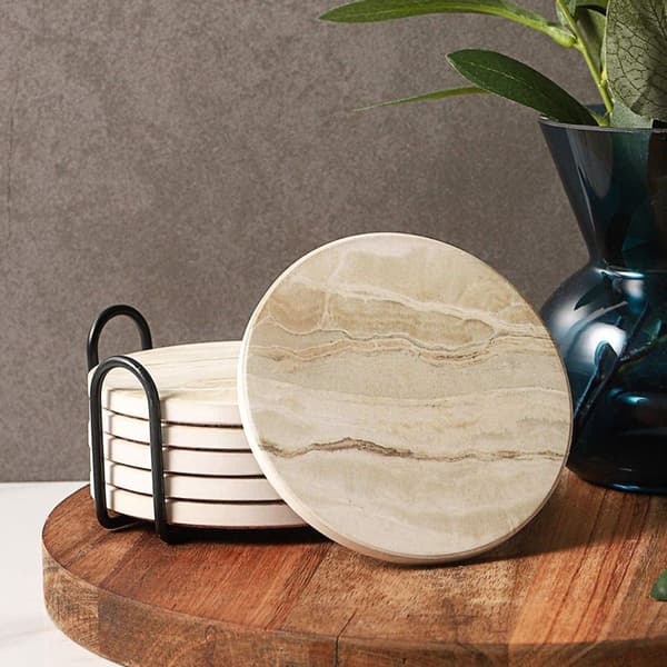 Coasters with Holder, Suitable for Protecting Tabletop