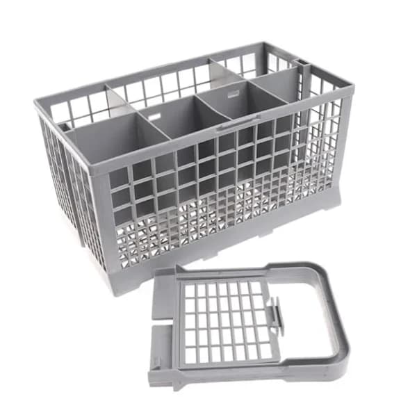 Universal Dishwasher Cutlery Basket with Detachable Handle, 7 Compartment ABS Cutlery Organizer for Full-Size Dishwashers, Grey Model A A A