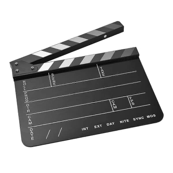 Akrylfilmklapper med tør slettetavle