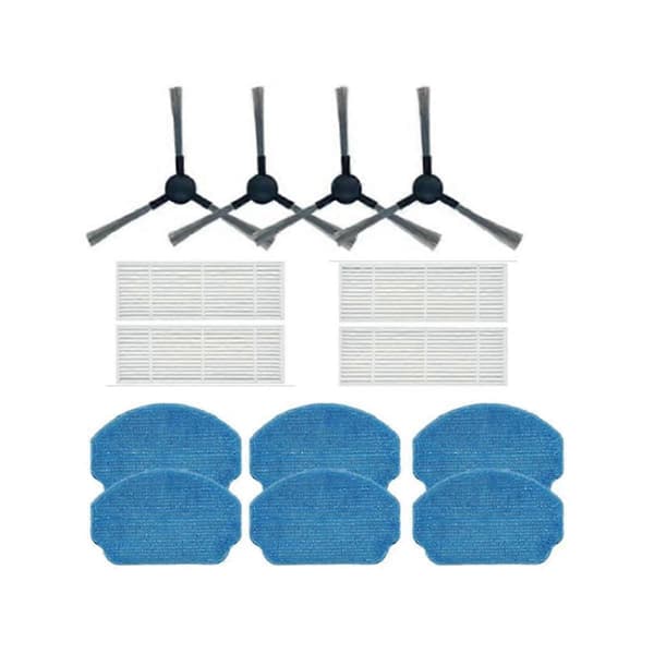 4 stk. filter sidebørste moppeklud til Br150 Br151/ Br150 Br151 / Br150 Br151 robotstøvsuger