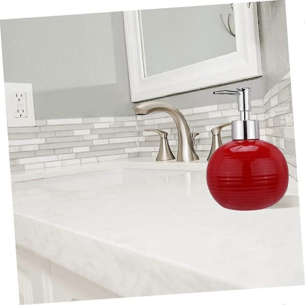 Ceramic Lotion Dispenser with Refillable Pump for Easy Liquid Soap Dispensing in the Bathroom